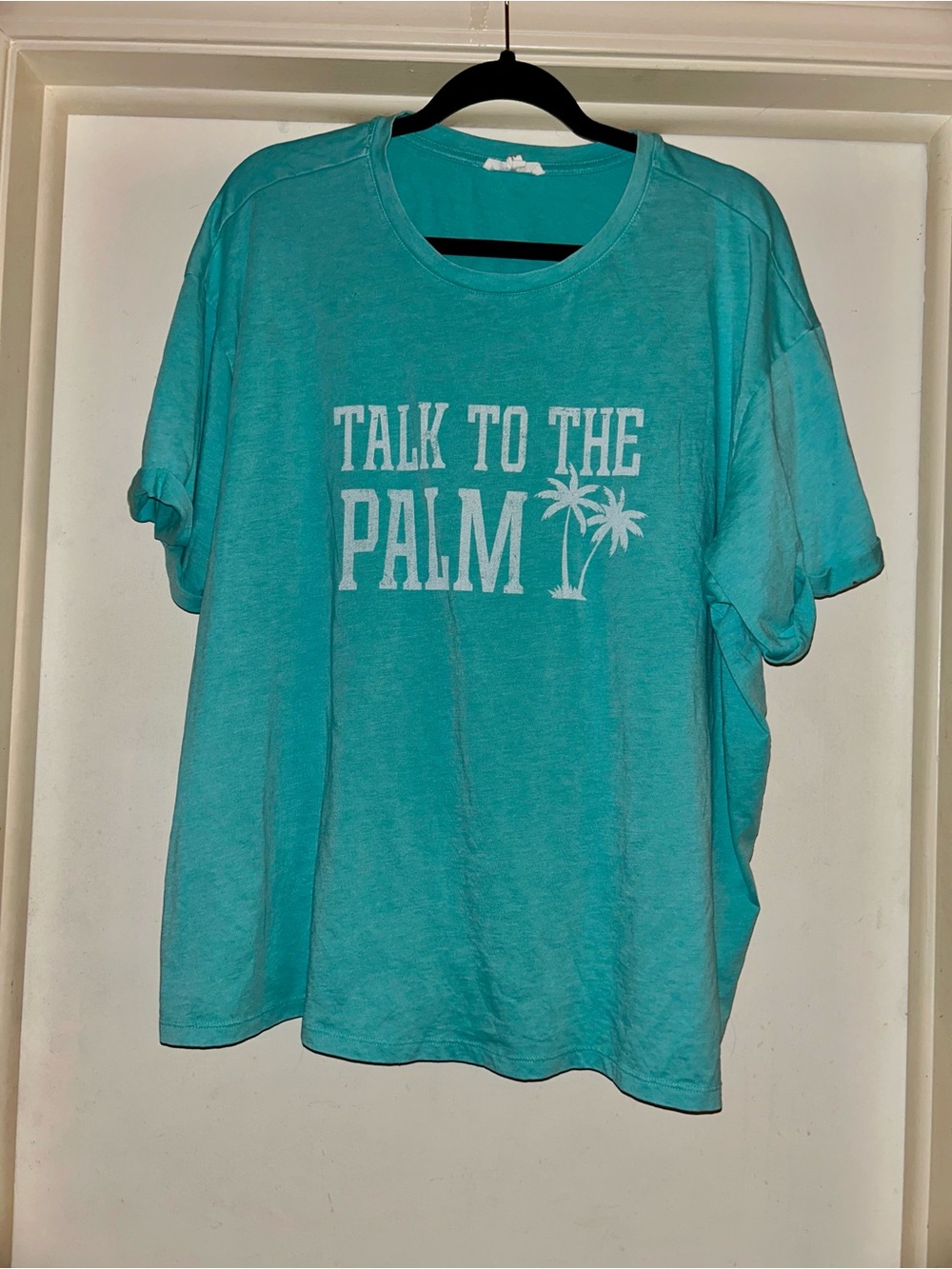 Maurices Teal 'Talk to the Palm' Graphic Tee - Women's
